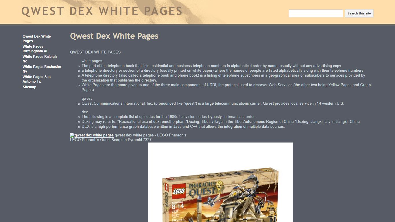 QWEST DEX WHITE PAGES - Google